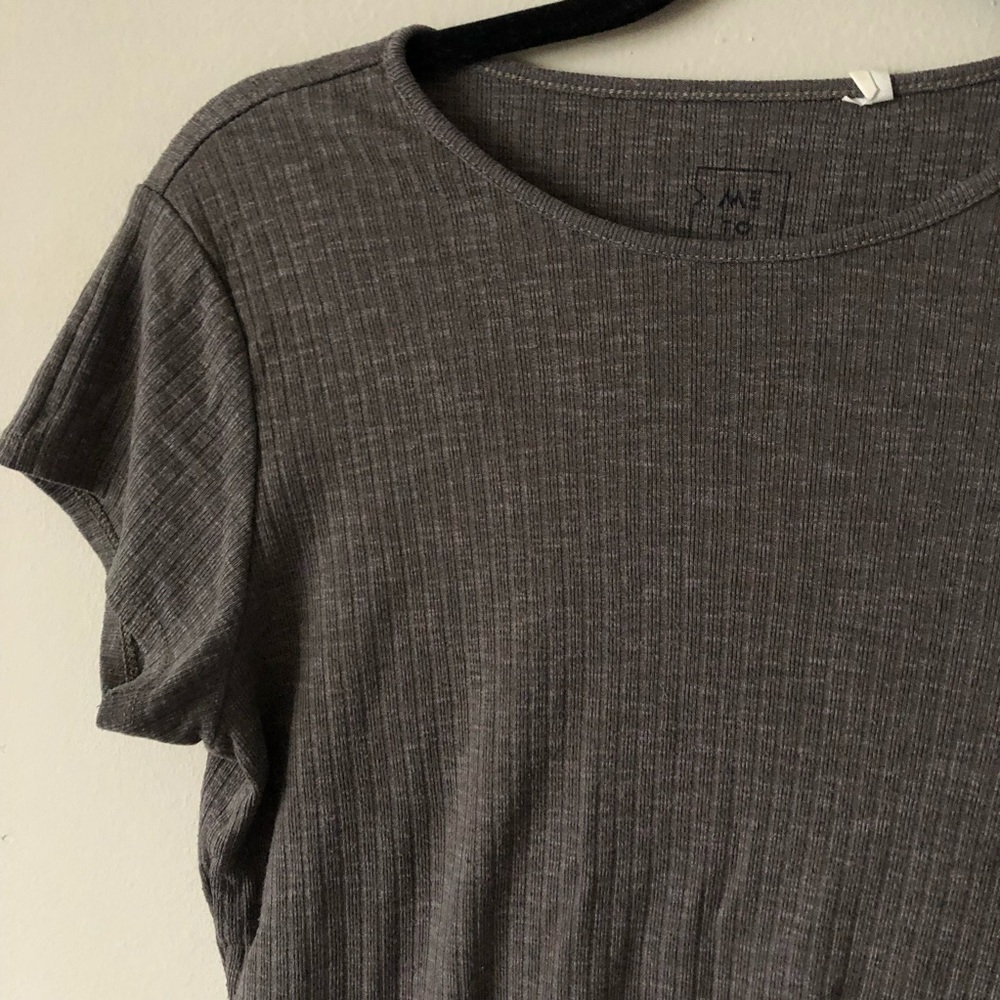 Grey Ribbed Shirt - Picture 3 of 5
